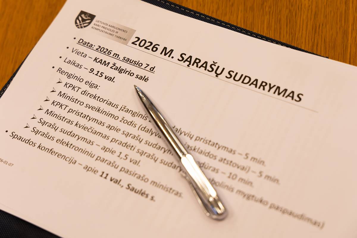 2026 m. karo prievolininkų sąrašo sudarymas. ELTA / Dainius Labutis.